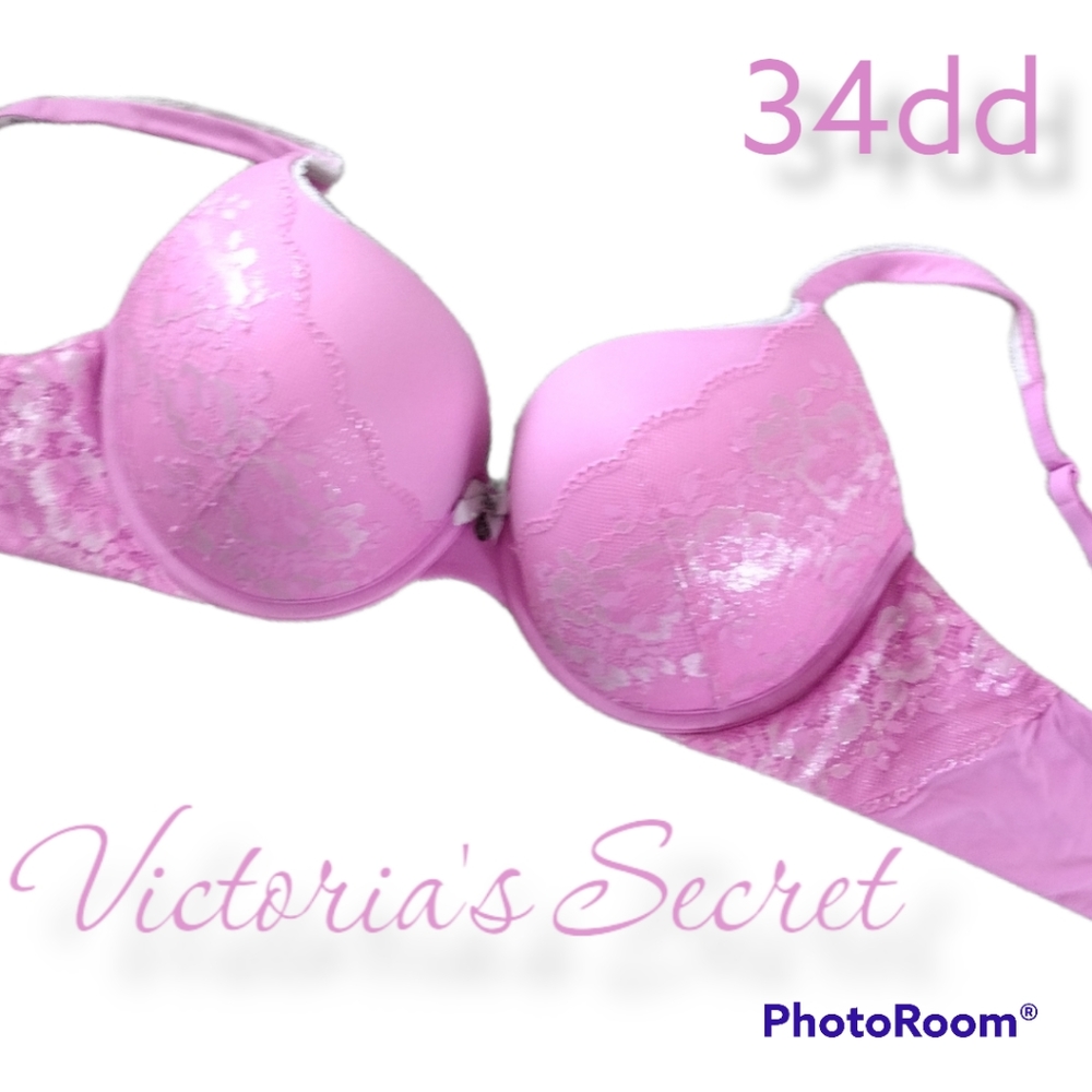 34dd Victoria's Secret body by Victoria bra push up padded lace